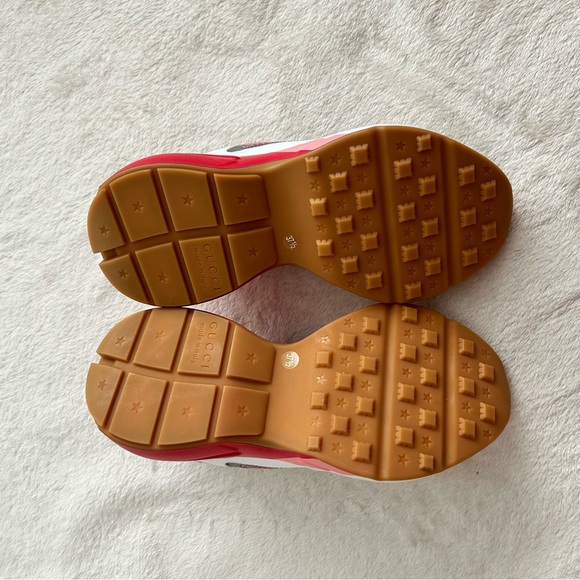 NIB Authentic Gucci Levoredo Fabric Mesh Lace-up Sneakers 36.5 - Picture 5 of 7